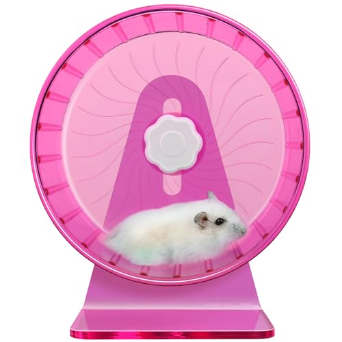 Hamster Wheel,Silent Wheel,Super Silent Hamster Exercise Wheels,Silent Hamster Wheel,Adjustable Stand Hamsters Exercise Wheels,Quiet Rat Wheel (Φ 5.5 inch, Pink) - color: Pink, size: Φ 5.5 inch