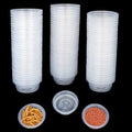 Lizard Crested Gecko Food Water Feeding Cups, 100 pcs, 0.5oz | Reptile Feeder Bowls, for Lizard and Other Small Pet Ledge Accessories Supplies