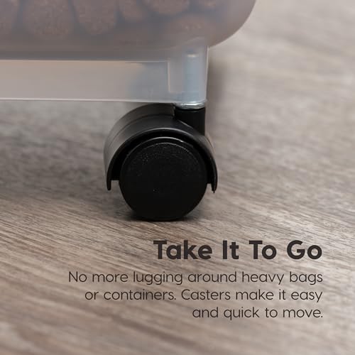IRIS USA Airtight Pet Food Container, Up to 22 lbs, Green | Made in USA, BPA-Free, Rolling Wheels - size: 22 lbs