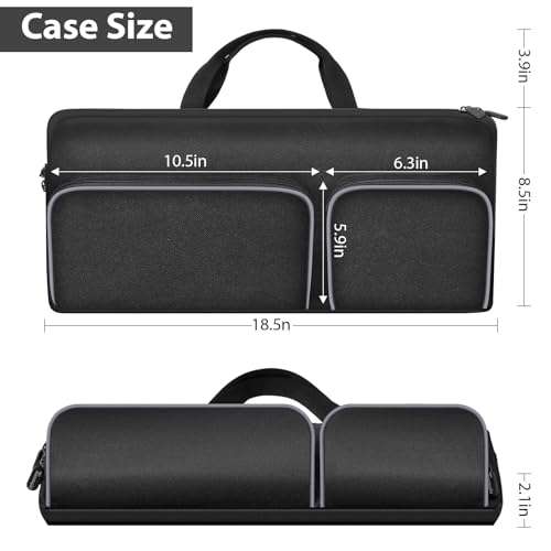 Keyboard Carrying Case for Logitech MK270 MK345 MK335 MK955 | For Office Users, Commuters, and Travelers; Organizer with Mouse and USB Receiver Pocket, Case Only - Black - color: black