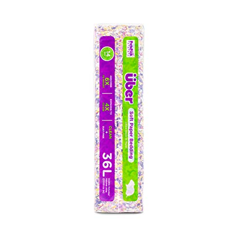 PETSPICK Uber Soft Paper Pet Bedding for Small Animals, Pastel Confetti, 36L - color: Pastel Confetti, size: 36L