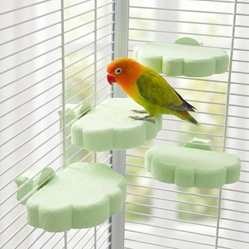 Hamster Platform & Chew Toy, 3 Pack Small Animal Cage Accessories for Chinchilla Toys, Guinea Pig, Rat, Gerbil, Hamster Cage Accessories (Green)
