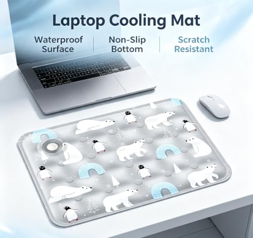 Water-Fillable Pet Cooling Mat, Pressure Activated Gel Cooling Pad for Dogs & Cats, Durable & Scratch Resistant, Perfect for Hot Weather to Prevent Overheating (88, Bear Gray, X-Large) - color: BEAR GRAY, size: 23.6*35.4