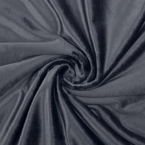 Barcelonetta | Minky Fabric | Plush, Super Soft, Cuddle | Solid Minky | by The Yard | 60" Wide | Baby Blanket, Change Station Cover, Pillow, Scarf, Beanie (Black, 1 Yard) - color: Black, size: 1 Yard