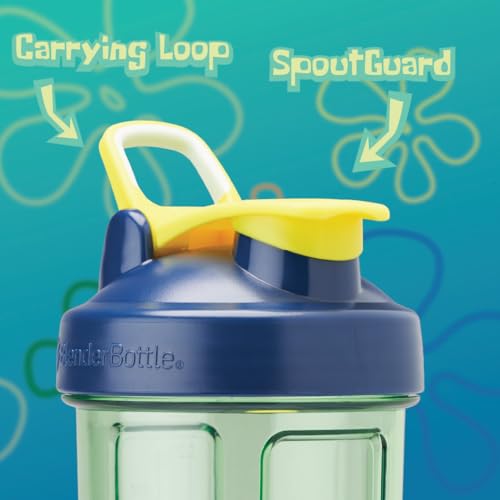 BlenderBottle SpongeBob ProSeries Tritan Shaker Bottle 28 oz Blue - color: Im Ready!, style: Spongebob