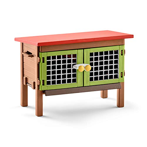 Schleich Farm World, Easter Toys for Boys and Girls Ages 3-8, 8-Piece Playset, Rabbit Hutch and Bunny Playpen Toy Set - style: Rabbit