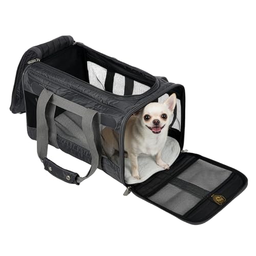 Sherpa Original Deluxe Travel Pet Carrier, Airline Approved & Guaranteed On Board - Charcoal Gray, Medium - color: Charcoal Gray, size: 17.0"L x 11.0"W x 10.5"H
