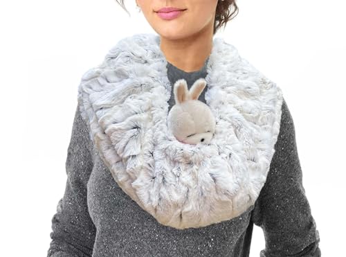 Bonding Scarf for Puppy Kitten Hamster Gerbil, Small Animal Carrier Sling, Super Soft Faux Rabbit Fur, Made in USA