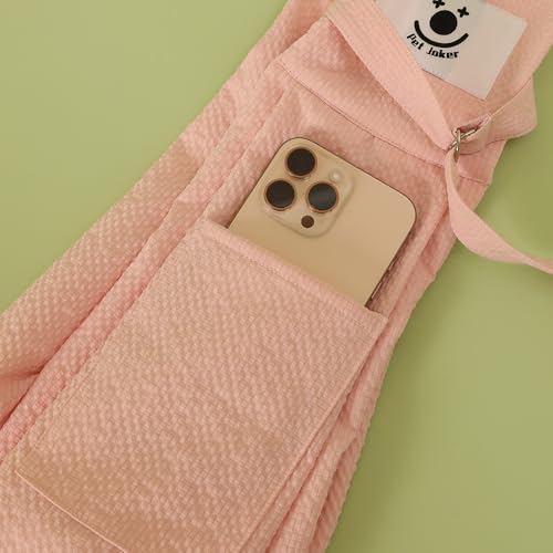 FORHER Pet cat Sling Carrier, Cat Travel Bag, Pet Soft Pouch and Tote Design, Shoulder Strap Hands Free Safe-Suitable for Puppy, Small Dogs Cats Outdoor (Pink) - color: PINK