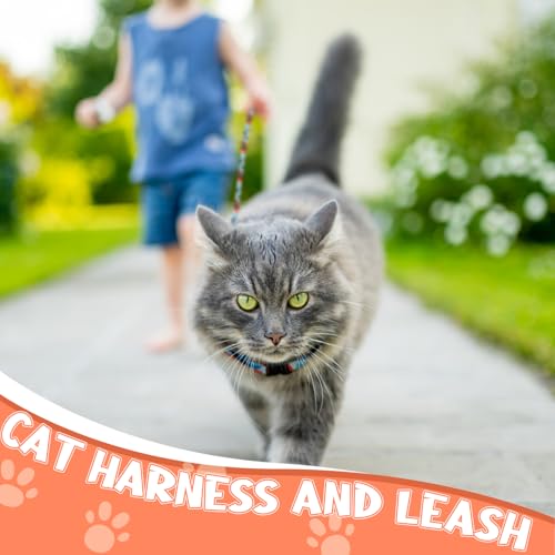 2 Pack Cat Harness and Leash Set Escape Proof Adjustable Cat Harness | Lightweight Soft and Comfortable for Small Medium Cats Walking and Travel - color: Bohemia