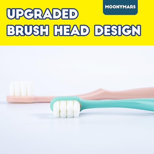 Dog Toothbrush Kit 2 Pack, Ultra Soft Pet Tooth Brush for Medium to Large Dogs & Cats, Easy Dental Cleaning - style: Medium to large dog(2pcs, pink)