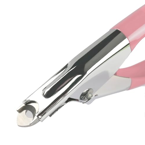 Dog Cat Pets Nail Clippers, Professional Pets Claw Trimmer with Free Nail File, Sharp Stainless Steel Blade, Sturdy Non Slip Handles - for Safe, Professional at Home Grooming - color: Pink