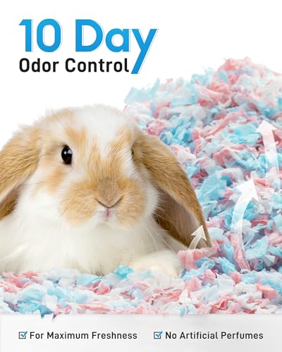 BUCATSTATE Hamster Bedding 50L, 99% Dust-Free Guinea Pig Bedding Odor Control Paper Bedding, Cozy Small Animal Bedding for Rabbit Rat Syrian Dwarf Hamsters Gerbils (Confetti) | FSC-Certified Material, Expands 3X, Cozy Paper Bedding for Guinea Pigs, Colorf