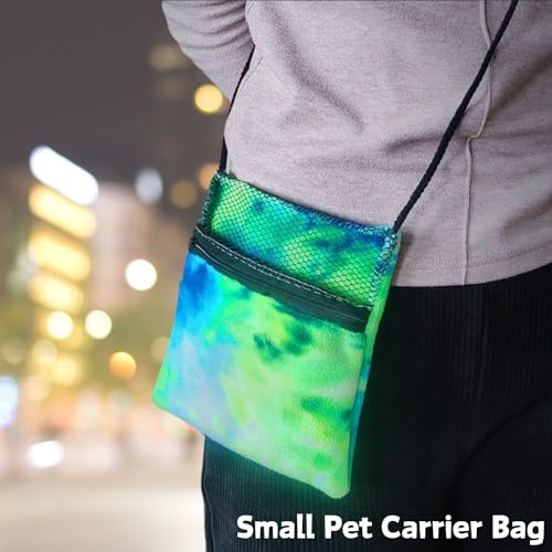 2 Pcs Sugar Glider Bonding Pouch Soft Sleeping Bag with Breathable Mesh Shoulder Strap Portable Small Animal Carrier for Hamsters Gerbils Hedgehogs Marmosets Squirrels (2 Pack)