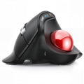 Nulea Wireless Trackball Mouse Ergonomic Vertical Design Thumb Control | Rechargeable mouse with quiet clicks,4 DPI levels,3 device Bluetooth & USB receiver,smooth tracking,compatible with PC - color: A-Red