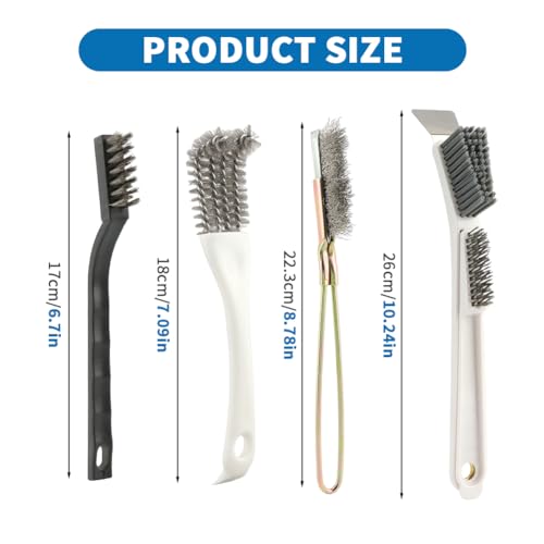 Bird Cage Cleaning Brush Kit 4 Pcs, Bird Poop Remover Tools | Multifunctional Small Animal Cage Cleaner for Bird Cages, Rabbit Cages, Hamster Cages, Parrot Cages