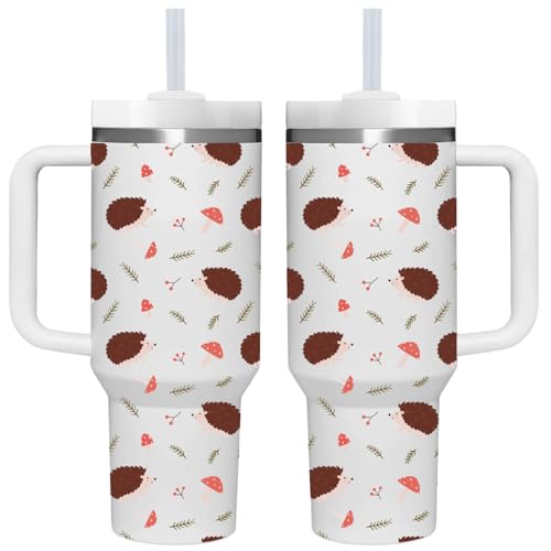 AMZUShome Hedgehog Gifts.40oz Hedgehogs Tumbler with Handle.Hedgehogs Lover Cup Gift.Birthday Christmas Hedgehog Tumblers Gift for Women Men. - style: Hedgehog