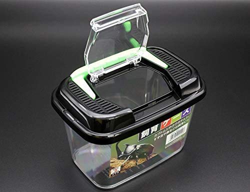Critter Keeper with Handle, Easy to Observe, Terrarium for Bugs, Fish, Lizards, Crawfish, Frogs, or Snakes, Insect cage, Made in Japan (2pcs) - style: 2pcs