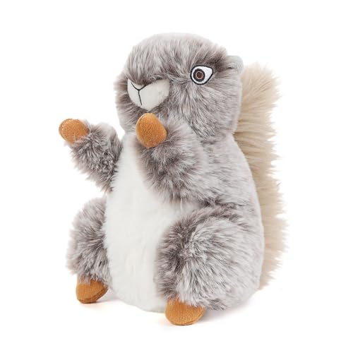 DODODOLA Dog Toys Plush Squirrel Stuffed Animals Chew Toy Soft Squeaky Gift for Small Medium Big Large Dogs Pet - color: Brown Squirrel