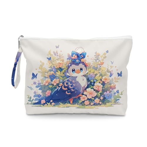 ENGVZ Wet Dry Bag, Waterproof Travel Pouch, Large Zipper Bag For Swimsuits, Diapers, Toiletries, Makeup, Women And Girls Cute Blue Bird - color: Flower Bird