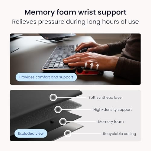 Contour RollerMouse Red Ergonomic Mouse for Shoulder Forearm Wrist Strain Relief for RSI Carpal Tunnel Centered Rollerbar 6 Customizable Buttons 10 Speed Settings Mac/PC Compatible Wireless - Regular - size: Regular, style: Wireless