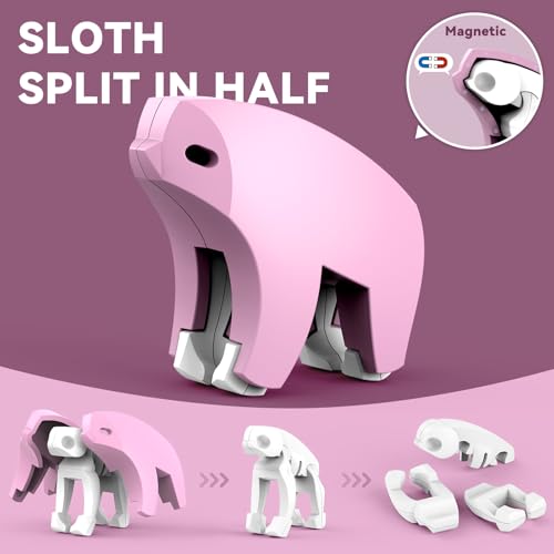 Magnetic Animal Building Toys, STEM Toddler Learning Toys 3D Puzzle Animals for Boys Girls, Educational Magnetic Travel Montessori Toy Sheep Wolf Reindeer Sloth,Unique Birthday Gift for Kids 3 4 5 6 7 - style: Forest Animals