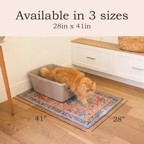 Lovewag Cat Litter Mat, Litter Box Mat, Blue Mesa, 28x41, 2 Pack | Washable litter mat cover, kitty litter mat & cat mat for litter box, litter trapping mat, prevents tracking, multi-cat - color: Blue Mesa, size: 28x41 inches (Pack of 2)
