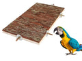 15.7 × 11.8 inch Large Bird Perch Stand Platform, Natural Wooden Small Animals Cage Accessories, Rectangle Stand Perch Shelf for Parrot Parakeet Cockatiel Rat Hamster Guinea Pig Conures Chinchillas - size: 15.7 × 11.8 inch