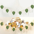 Dremisland Stuffed Animal Toy Net Hammock with Star Light Boho Leaf Macrame Tassel Corner Toy Organizer Bohemian Woven Decor Display Holder for Girls Room Nursery Kids Bedroom Play Room Decor (Green)