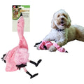 SPOT Skinneeez Flamingo 19 Inch Stuffing-Free Plush Dog Toy with Dual Squeakers – Long Interactive Chew Toy for Medium and Large Dogs – Mess-Free Play for Light & Moderate Chewers - style: Flamingo