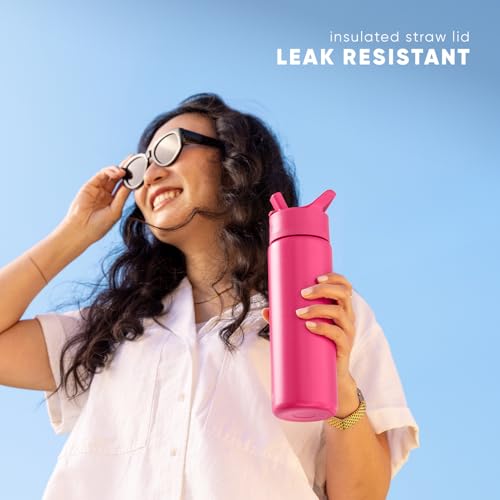 Simple Modern Disney Stitch Water Bottle with Straw | 30oz | Lilo & Stitch | Summit Stainless Steel Water Bottles, Insulated Metal Cup | Leak Proof for School, Gym, Travel, Sports | Stitch Paradise - color: -Disney: Stitch Paradise, style: 30oz Water Bott