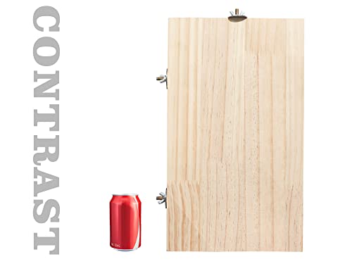 15.7×10.4 Inches Large Bird Perch Stand Platform, Natural Wooden Small Animals Cage Accessories, Rectangle Stand Perch Shelf for Parrot Parakeet Cockatiel Rat Hamster Guinea Pig Conure Chinchillas - size: 15.7 × 10.4 Inches Natural