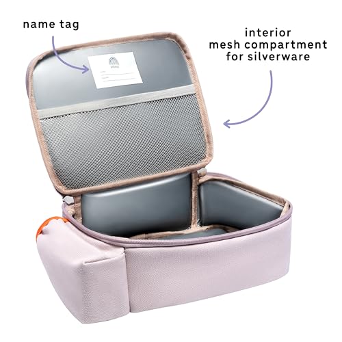 Toddler Lunch Bag for Girls and Boys, Lunch Box for Kids Ages 2–5, Fully Insulated with Padded Handle, Storage Pocket and Water Bottle Pocket, Lightweight, Easy to Clean, BPA-Free - Hedgehog