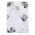 NoJo Disney Mickey and Minnie Mouse Black and White Super Soft Sherpa Baby Blanket - color: Mickey and Minnie Mouse Black