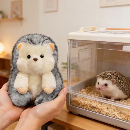 Ditucu Palm-Sized Hedgehog Stuffed Animals Cute Soft Plush Doll Small Plushies Toys Gifts for Kids Grey 6 inch - style: Hedgehog