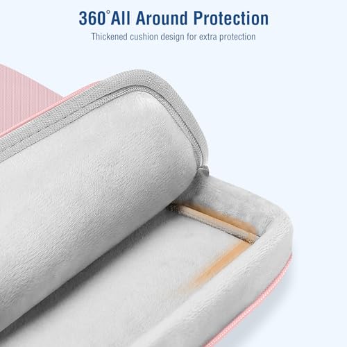 MOSISO 360 Protective Laptop Bag 13.3 inch, 13-14 inch Computer Bag | Compatible with MacBook Air 13 inch/Pro 13 /Pro 14, HP,Dell,Notebook, Laptop Carrying Case with Strap&Handle, Pink - color: Pink, size: 13.3 inch