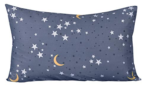 Scientific Sleep Moon & Stars Boys Girls 100% Cotton 3 Pcs Twin Bed Sheet Set Kids Toddler Teen, Flat Sheet & Fitted Sheet & Pillowcase Kids Bedding Set - color: Stars, size: Twin
