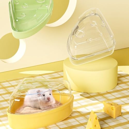 Clear Hamster Sand Bath Box Container Pet Bath Container Cage Supplies for Mice Gerbils Hedgehogs Squirrels(S,White) - color: White, size: S