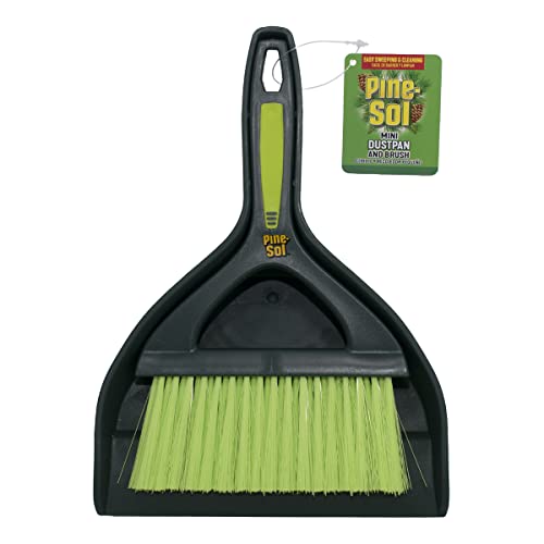 Pine-Sol Mini Dustpan and Brush Set | Nesting Snap-On Design | Portable,Compact Dust Pan and Hand Broom for Cleaning,Green,(Pack of 12) - size: (Pack of 12)