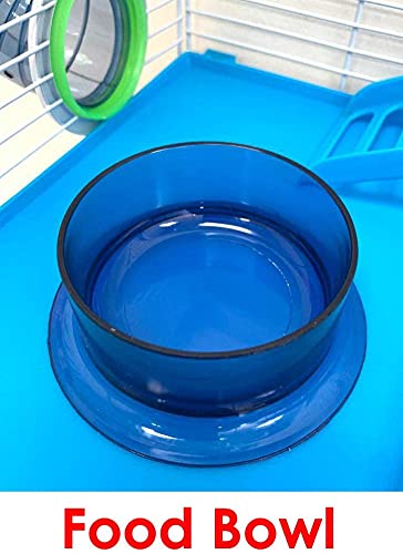 Mcage 2-Levels Hamster Habitat Home House Rodent Gerbil Mice Rats Animals Critters Cage Expansible and Customizable with Hide House Running Wheel Food Dish Water Drinking Bottle Deep Base - color: Blue, size: 19"L x 12"W x 15"H | 2-Floors