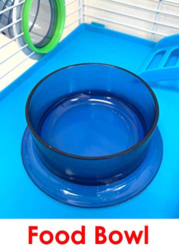 5-Level Large Crossover Twin Towner Tube Tunnel Habitat Hamster Rodent Gerbil Mouse Mice Rat Cage (Blue) - color: Blue, size: 31.0"L x 14.5"W x 33.0"H