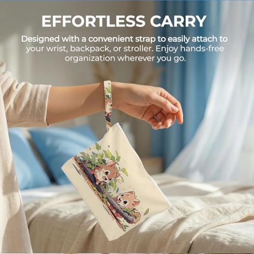 ENGVZ Wet Dry Bag, Waterproof Travel Pouch, Large Zipper Bag For Swimsuits, Diapers, Toiletries, Makeup, Women And Girls Cute Squirrel Friends - color: Cute Squirrel