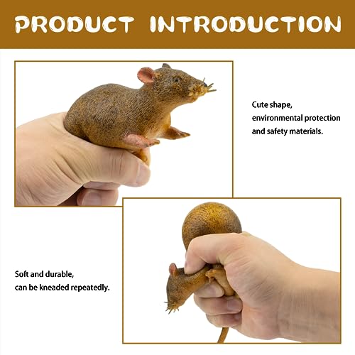 Reptile Toy with Mouse, Soft Rubber Squishy Toy, TPR Super Stretch Animal Toys for Kids, Perfect for Gifts, Party Favors, and School Projects (Mouse) - style: Mouse