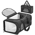 ‌Petsfit Airline Approved Pet Carrier for Small Dogs & Cats, 19x9x12 TSA Approved Carrier, with Removable Dual-Sided Padding (2-Way Placement) - Fits Under Most Airplane Seats, Escape Proof (Black) - color: Black, size: 19"L x 9.0"W x 12.0"H