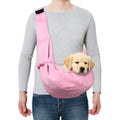 Dog and Cat Sling Carrier Up to 16.5 Lbs, Hand-Free Reversible Pet Sling Carrier with Adjustable Strap and Pocket, (Pink, 1 Pcs) Intended for Hiking/Camping/Traveling - color: Pink