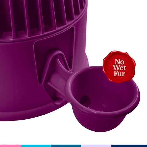 Pet Water Dispenser for Dogs and Cats, 67.6 oz – Gravity-Fed Water Bowl for Clean Drinking, Prevents Wet Fur, BPA-Free Polypropylene, (Opaque Purple) - color: Opaque Purple