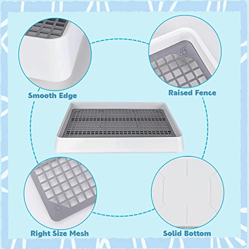 FHTONGE Low Entry Guinea Pig Litter Box with Grid, Rectangular Pet Toilet | 2 Pcs Small Amimal Litter Pan Trainer Tray for Rodent Bunny Hamster Ferret Chinchilla Squirrel Opossum Hedgehog Chipmunk Rat - color: 2 Pcs 0.4" PP Grids, size: 14.6x12x2.6"(40x30