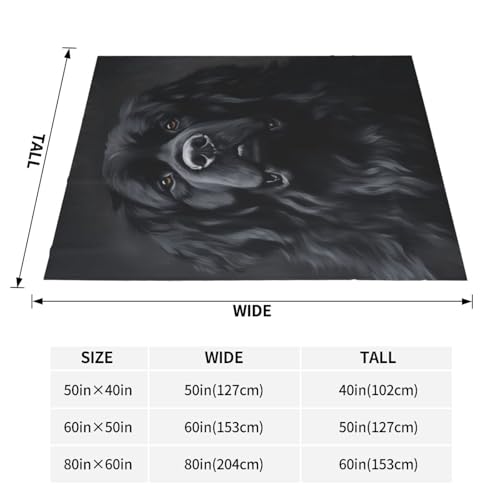 Newfoundland Dog Blanket Gifts for Women Girls Kids Dog Lovers, Puppy Flannel Blankets, Warm Cozy Soft Throw for Bedroom, Camping, Couch, Decor 40x50 in - color: Newfoundland Dog, size: 40"x50"