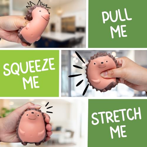 Boxer Gifts Stress Hog Toy - Unique Stress Balls for Adults & Teenagers | Squishy Fidget Toys for Anxiety - Cool Desk Accessories | Cute Hedgehog Gifts & White Elephant for Co-Workers