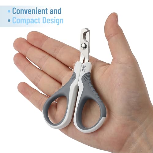 Mr. Pen- Cat Nail Clipper, Stainless Steel | Professional Sharp Cat Claw Trimmer for Small and Medium Cats, Pet Nail Clipper with Sturdy Non Slip Handle - color: White & Gray